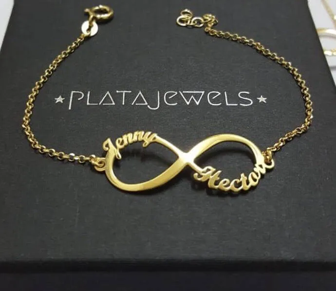 Pulsera Infinito Personalizada Oro