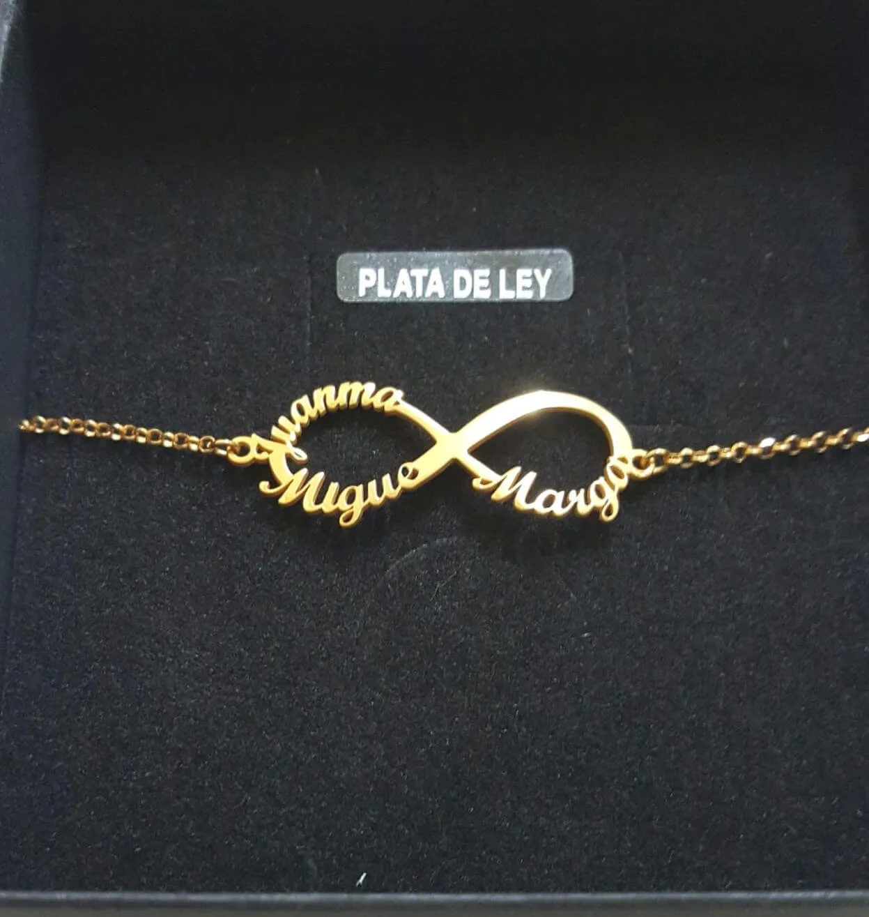 Pulsera Infinito Personalizada Oro