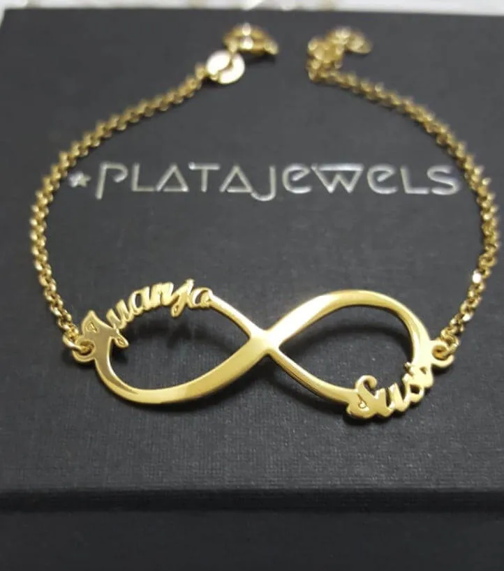 Pulsera Infinito Personalizada Oro