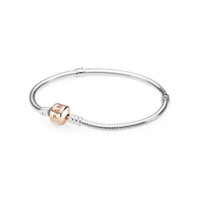 Pulsera Moments Pandora en Plata Y Cierre Rose 580702