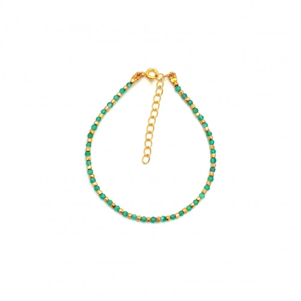 Pulsera Tuk Ónix Verde Oro