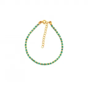 Pulsera Tuk Ónix Verde Oro