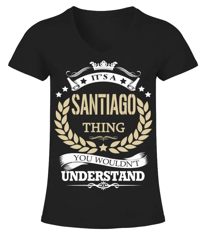 SANTIAGO  IT'S A SANTIAGO THING CAMISETA CUELLO PICO MUJER