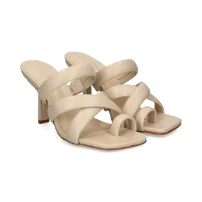 SCHUTZ Sandalias con tacón de Mujer OFF-WHITE