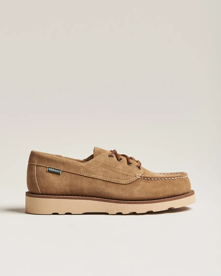 Sebago Askookfield Suede Boat Shoe Beige Camel