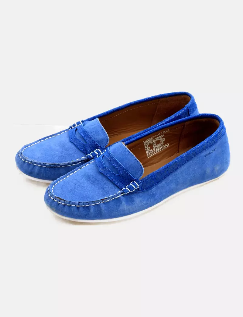 Sebago Zapato náutico azul ante