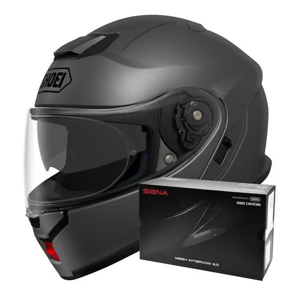 SHOEI NEOTEC 3 MATT DEEP GREY + INTERCOM SENA SRL03 