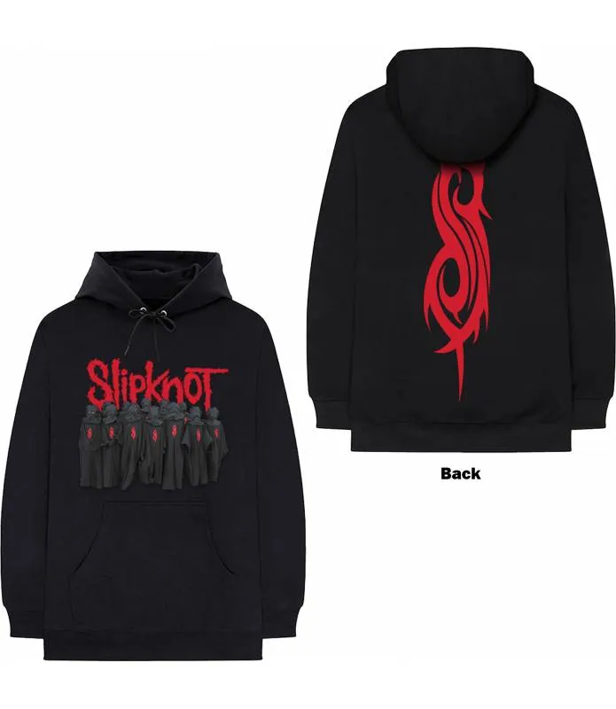 Slipknot Unisex Pullover Hoodie: Choir (Back Print)  Sudadera con capucha y cremallera Licencia Oficial RockOff SKHD56MB