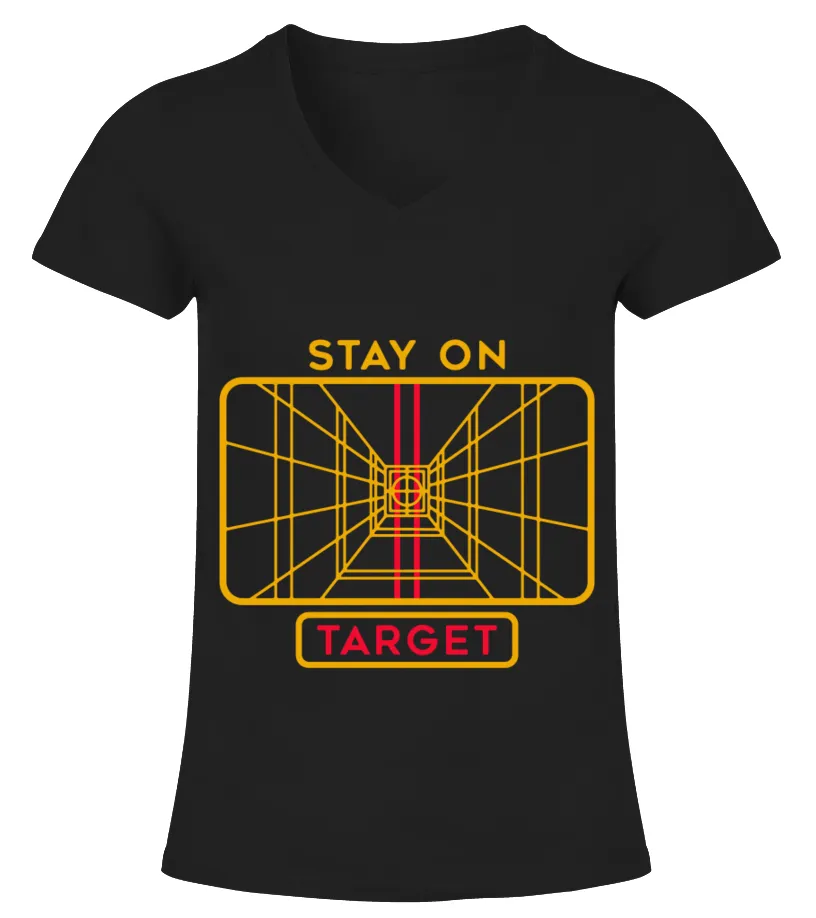 STAY ON TARGET TSHIRT CAMISETA CUELLO PICO MUJER