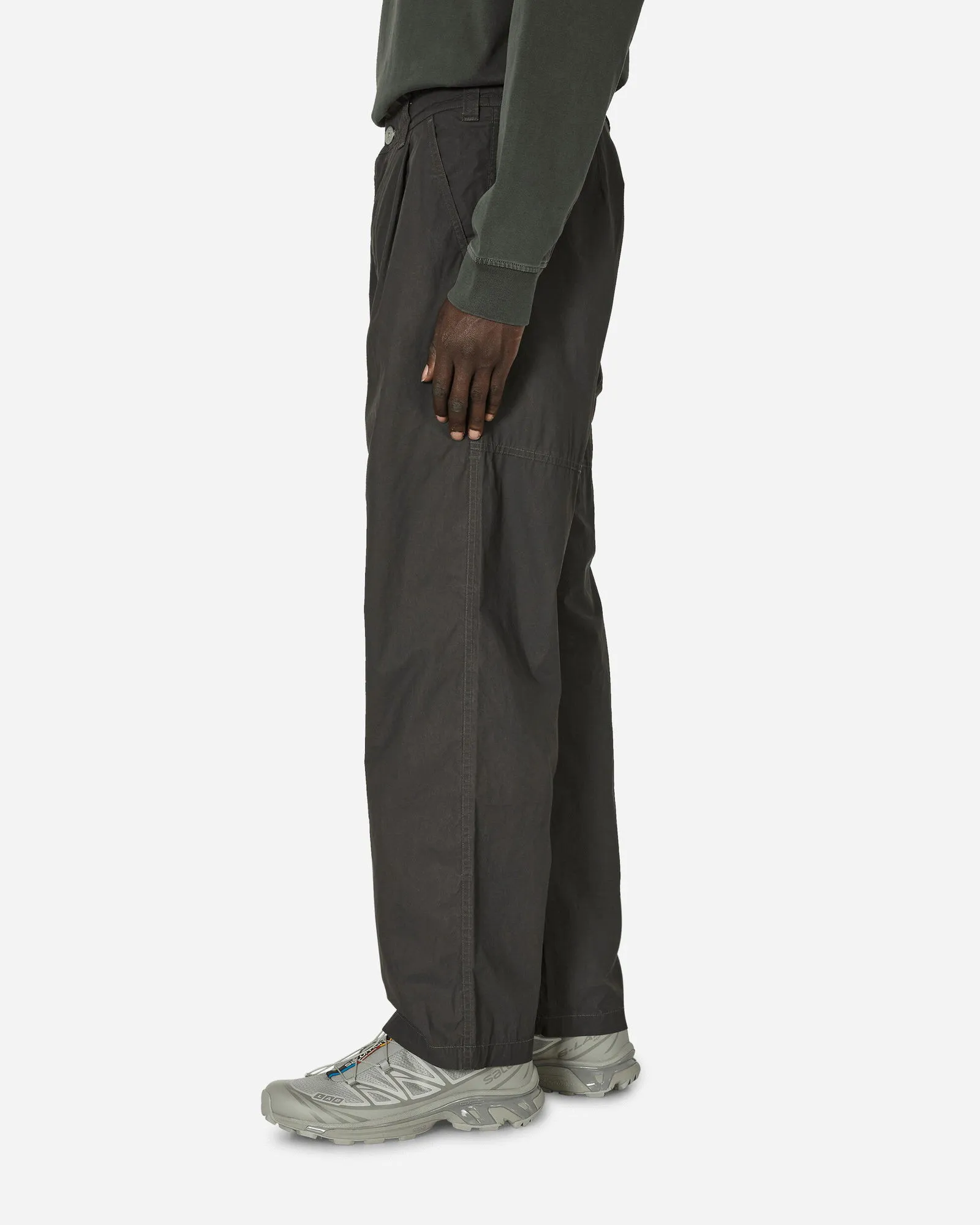 Stone Island Marina Pleated Cotton Canvas Chino Pants