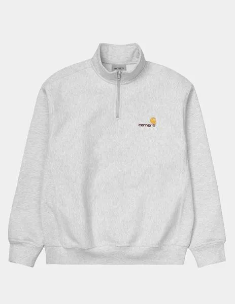 Sudadera ZIP AMERICAN SCRIPT SWEAT - Ash Heather