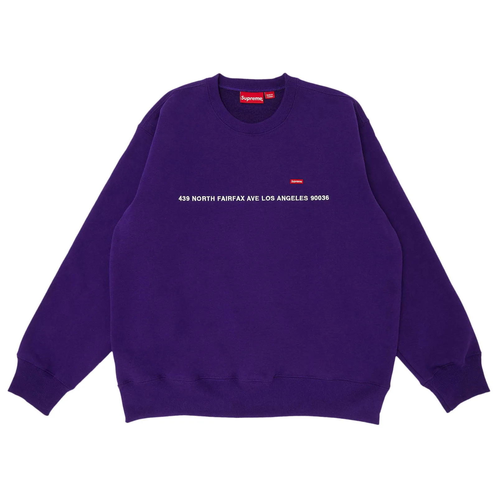 SUPREME SHOP SMALL BOX CREWNECK  LOS ANGELES