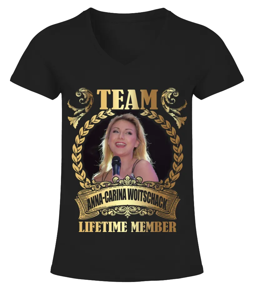 TEAM ANNACARINA WOITSCHACK  LIFETIME MEMBER CAMISETA CUELLO PICO MUJER