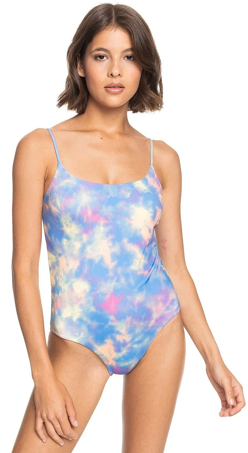 traje de baño Roxy Pop Surf Reversible One Piece - NFT6/Pale Marigold Tie Dye Vibes - women´s