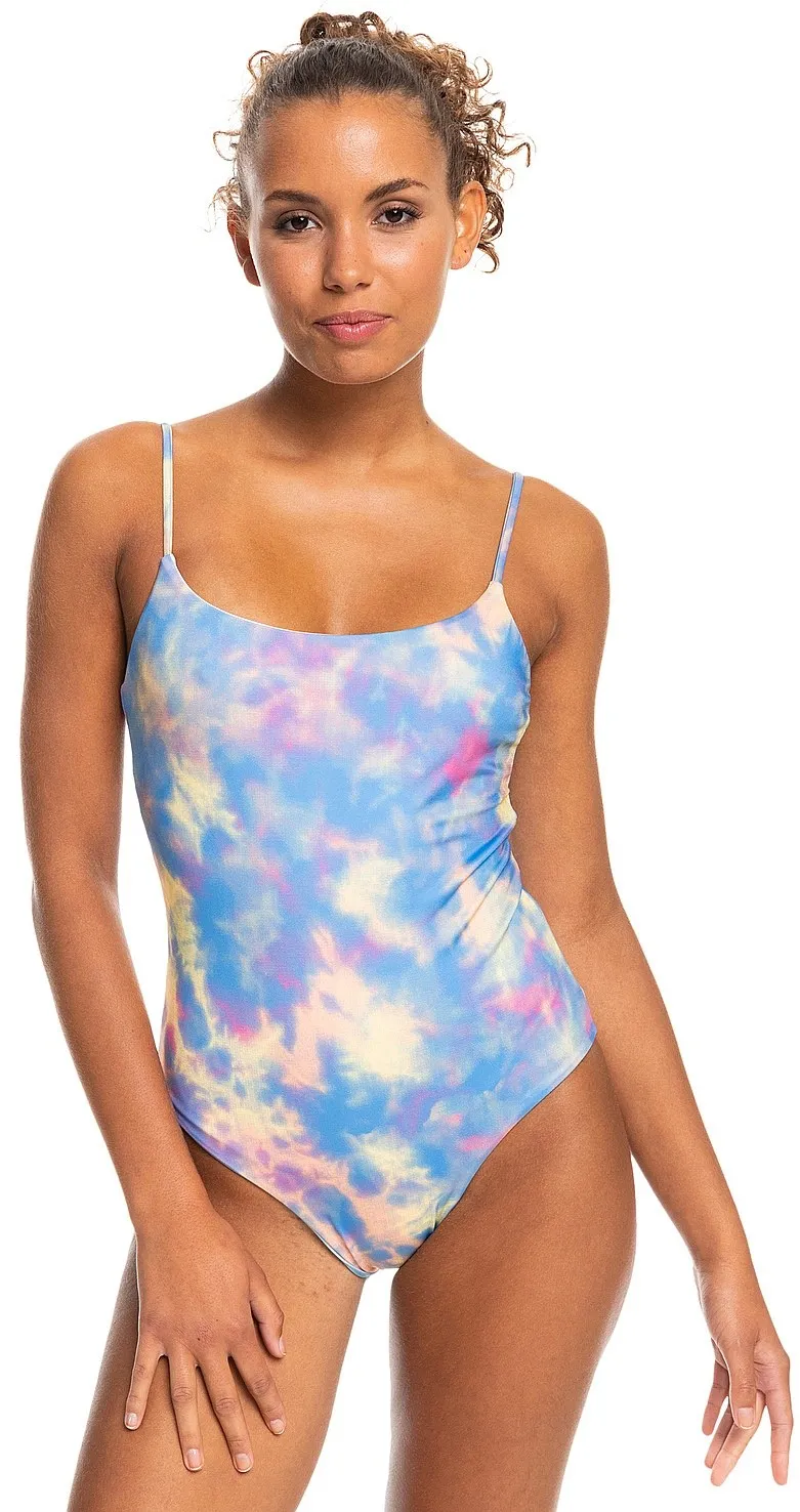 traje de baño Roxy Pop Surf Reversible One Piece - NFT6/Pale Marigold Tie Dye Vibes - women´s