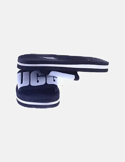 UGG Chanclas negras banda UGG