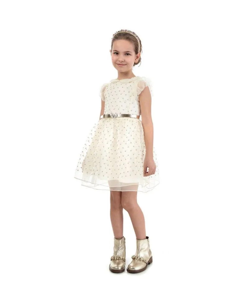 Vestido Tul Marfil Simonetta