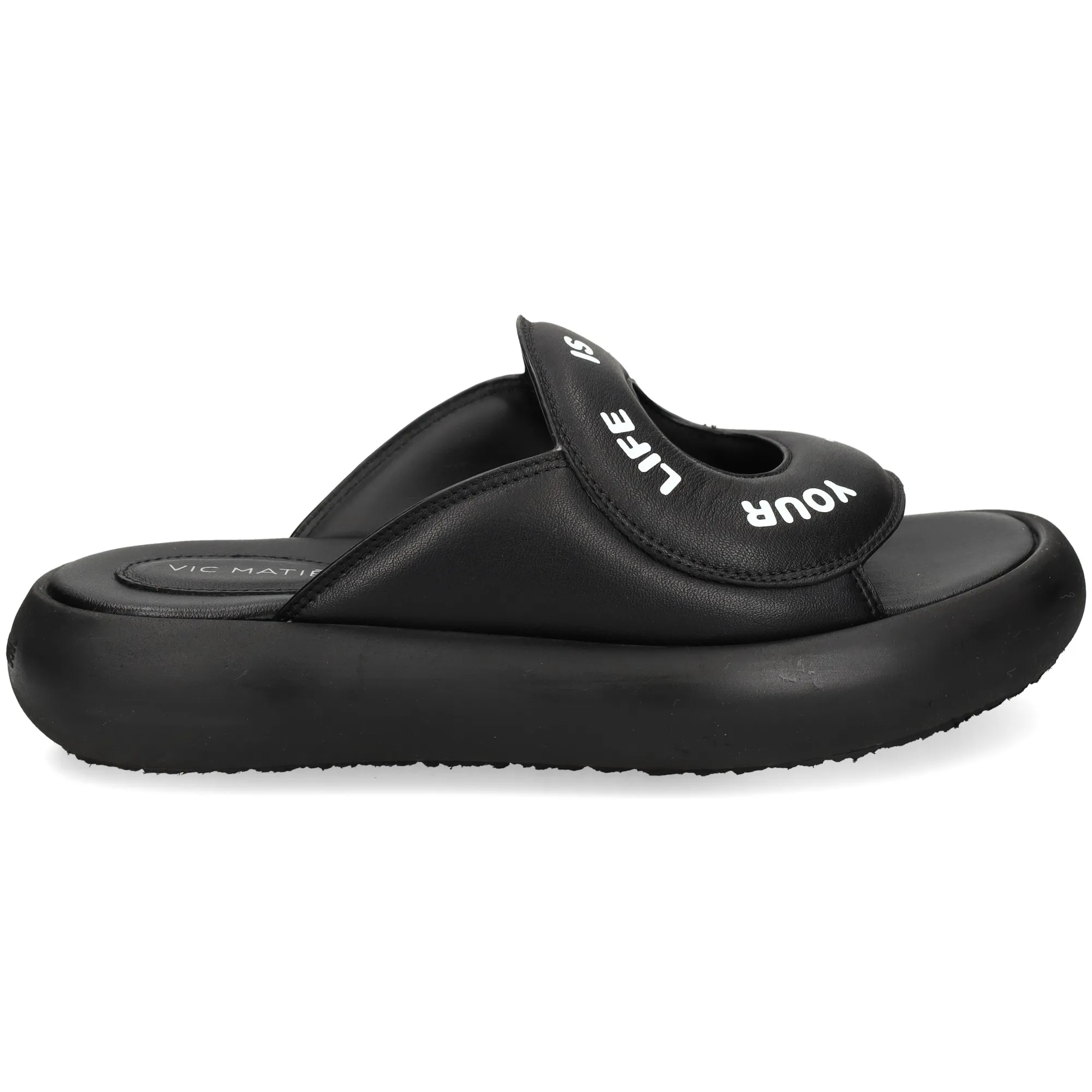 VIC MATIE Sandalias planas de Mujer 101 NEGRO