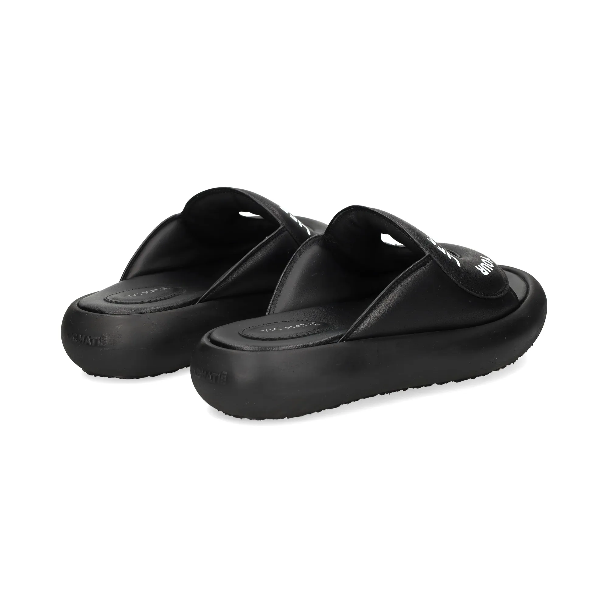 VIC MATIE Sandalias planas de Mujer 101 NEGRO