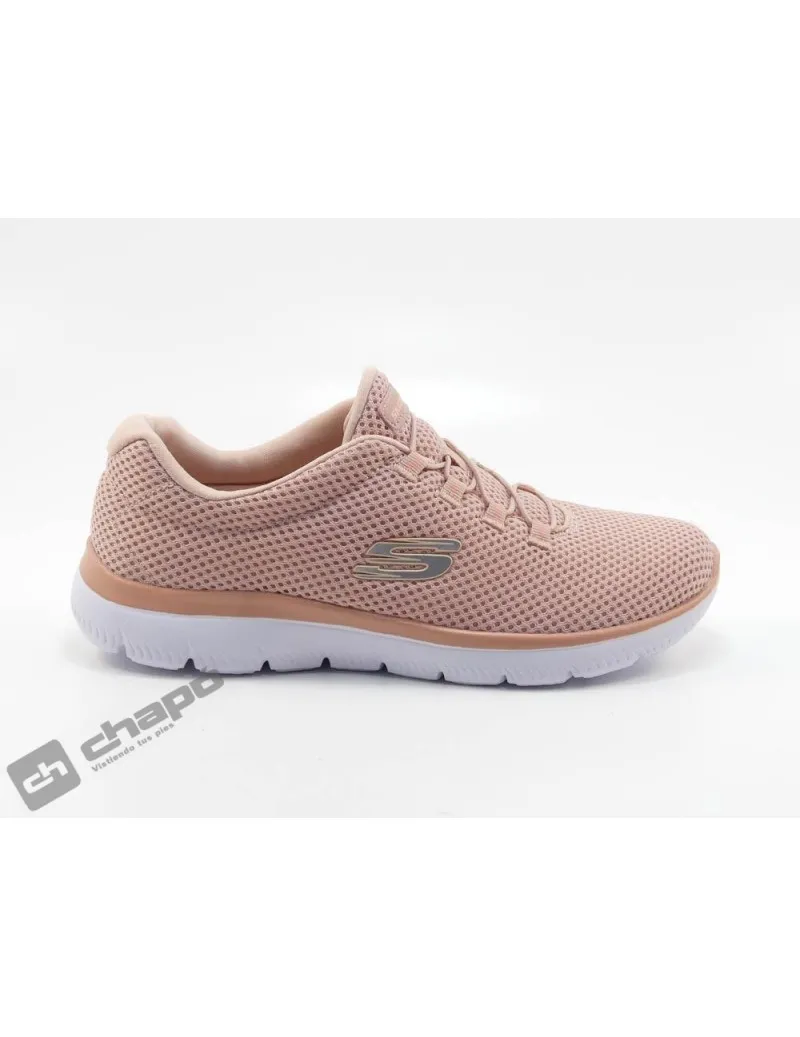 Zapatillas Deportiva Rosa Skechers 12985 **