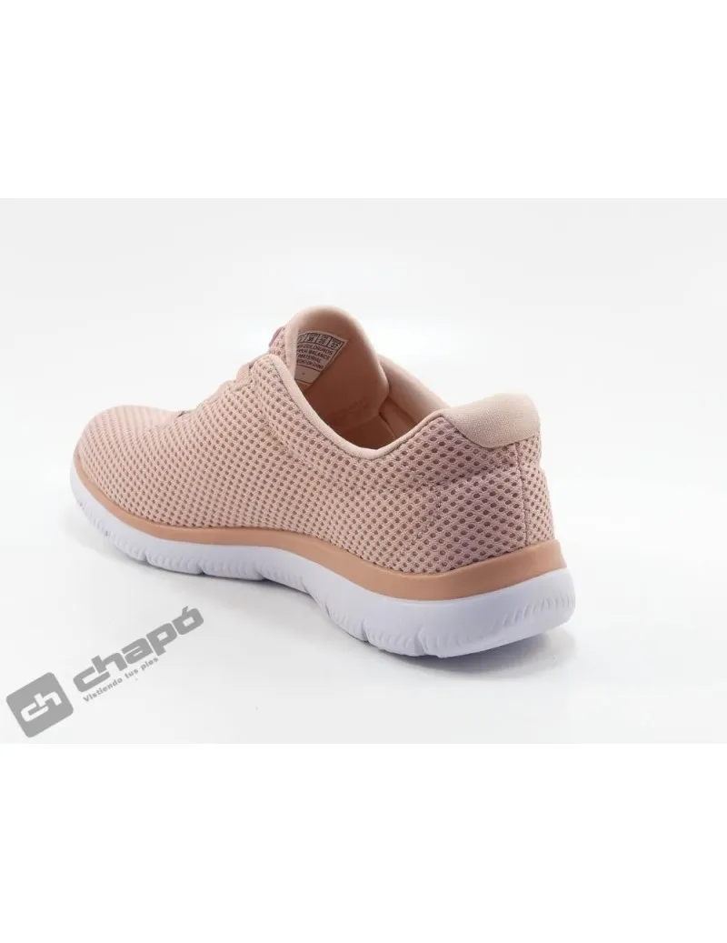 Zapatillas Deportiva Rosa Skechers 12985 **